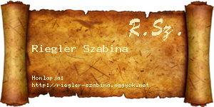Riegler Szabina névjegykártya